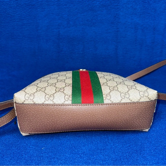 Authentic Gucci Ophidia Small Shoulder Bag GG domed shape silk lining Luxury - Picture 6 of 15